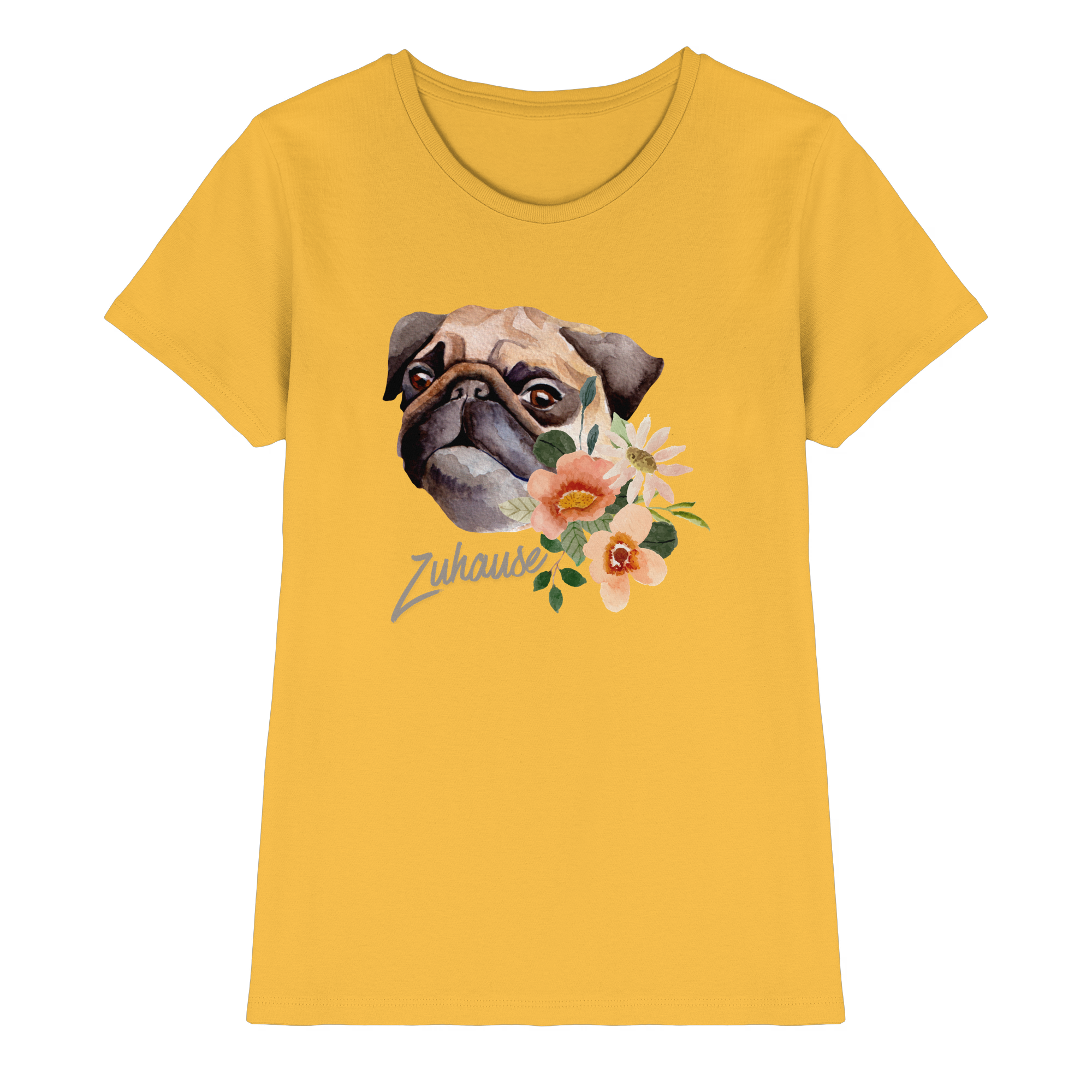 Zuhause Mops T-Shirt
