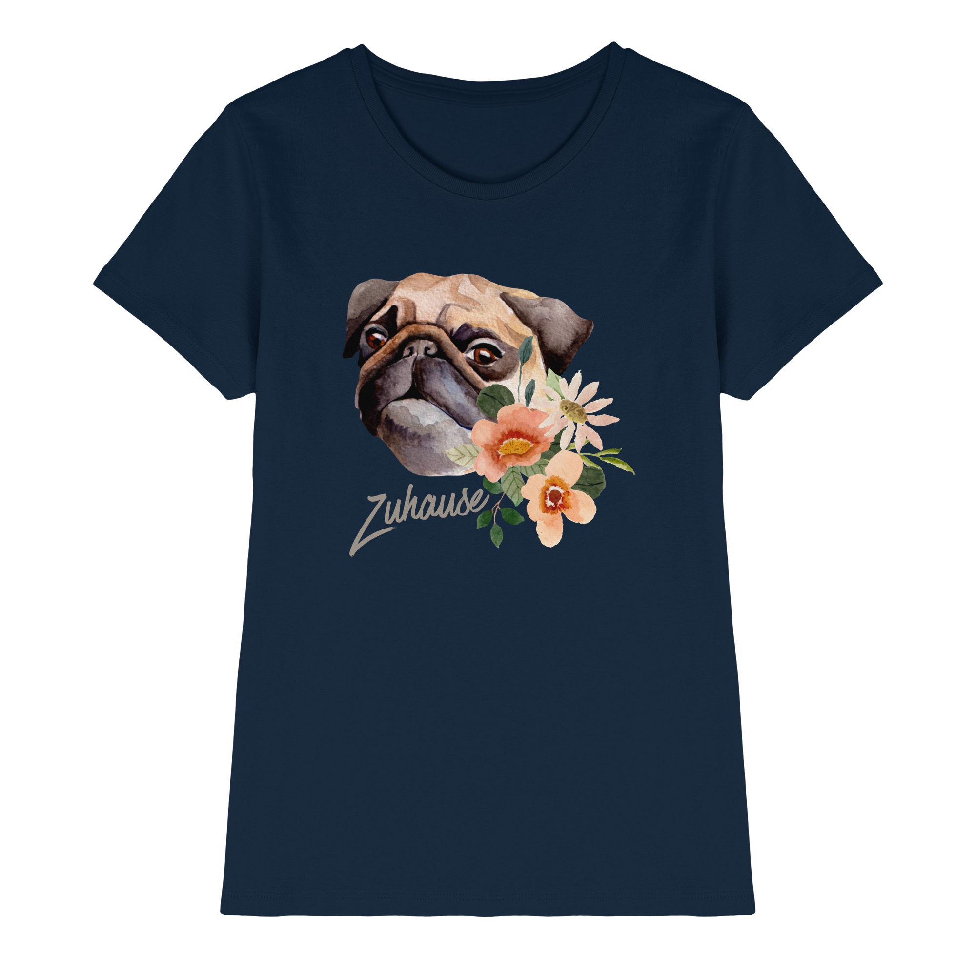 Zuhause Mops T-Shirt
